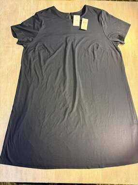 J.Jill Navy Blue Short Sleeve Knit Dress Size 2X